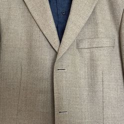 There’s Two Pieces A Jacket Size 38R The Color Is Camel & A Shirt Size Large Both For  $40 Total 