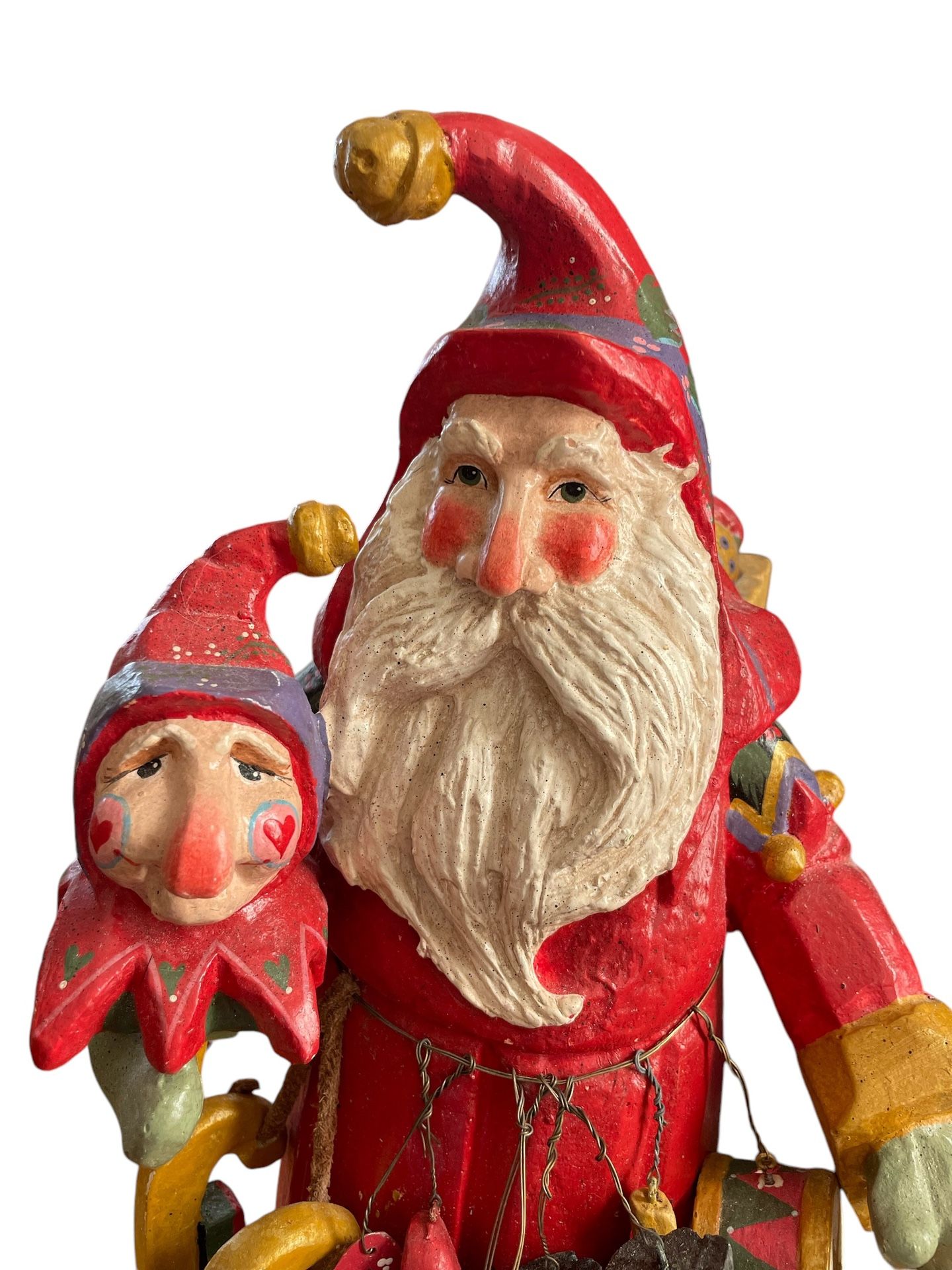 Vintage 1992 House of Hatten Santa Claus with Jester Figurine Christmas