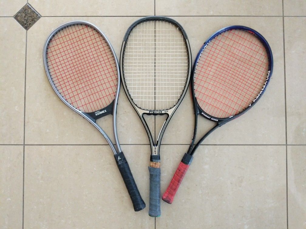 3 Tennis Rackets Yonex R27 Japan, Pro Kennex Bronze Ace II & Junior ...