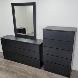 Brand New Dresser with Mirror and Chest / Comoda con Espejo y Gavetero Nuevos a Estrenar …. Fast 🚚