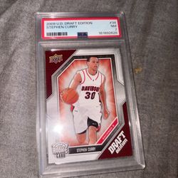 2009-10 Upper Deck Draft Edition Stephen Curry #34 Rookie PSA 7 NM Warriors