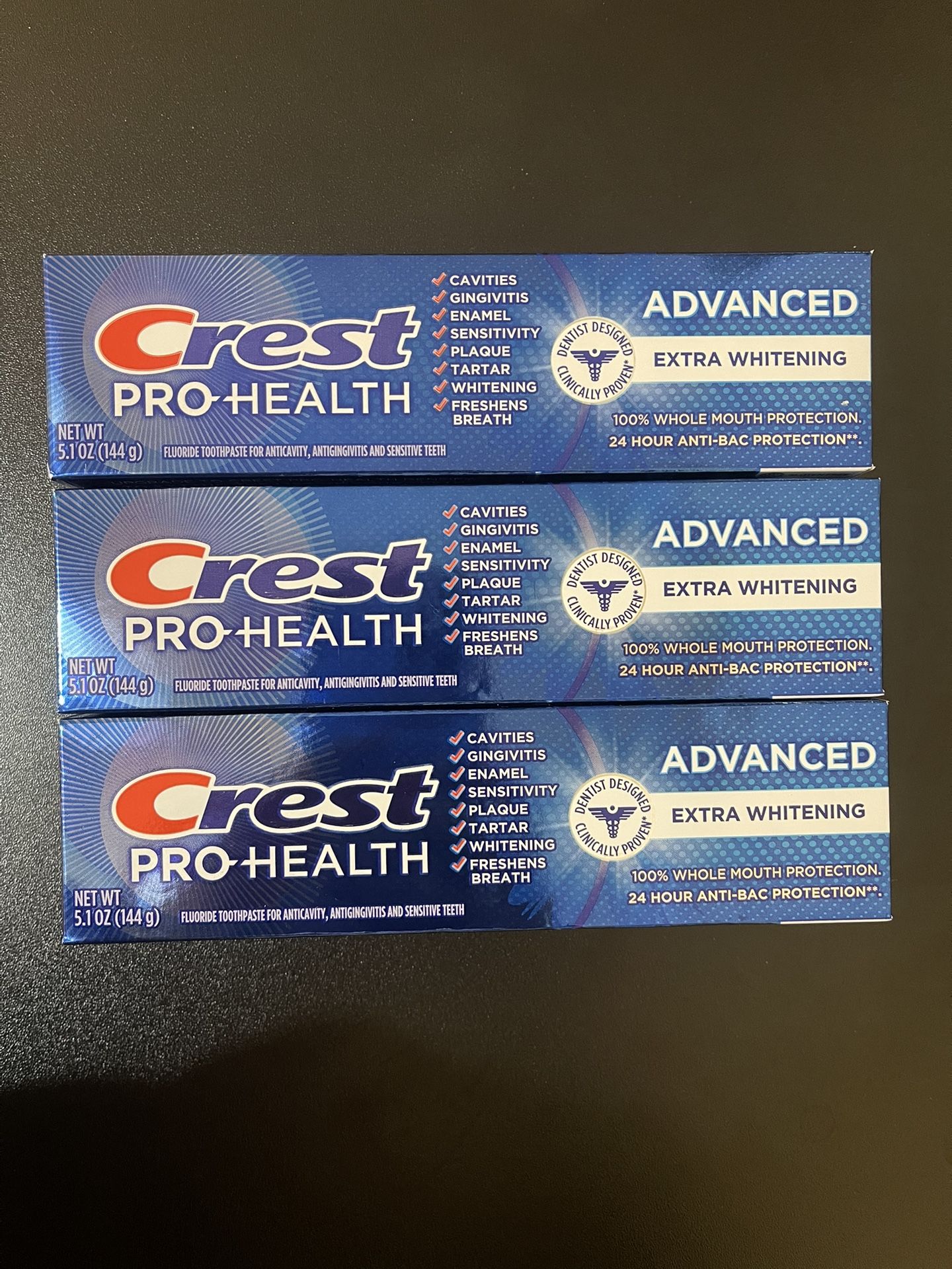 3pack Crest Pro-Health Advanced Extra Whitening Toothpaste, 5.1 oz
