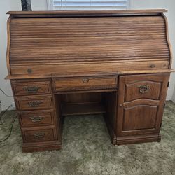 Oak Roll top Desk