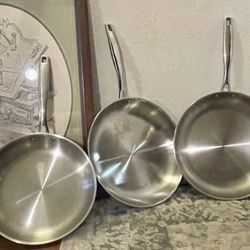 Tramontina Fry Pan Tri-Ply Clad set of 3 XXL&XL&L