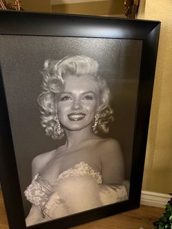 Marilyn Monroe Framed Black and White Portrait