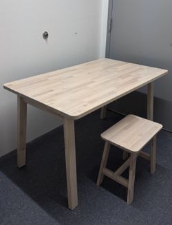Kitchen table 125x74 cm BIRCH W/ 2 Chairs 