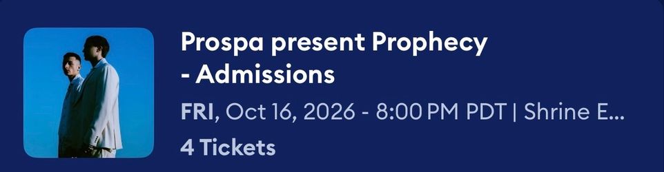 Prospa Tickets