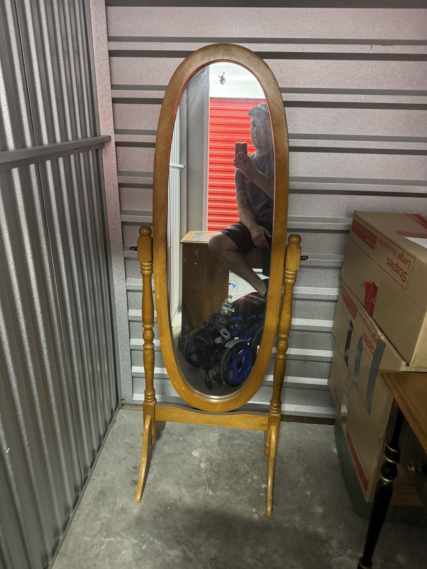 Oval Standing Mirror