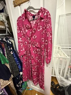 Scoop NYC Pink Floral Midi Dress