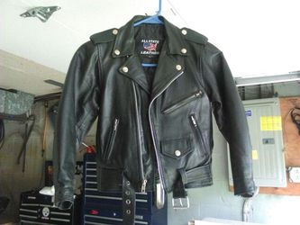 Child's, size L, leather motercycles jacket