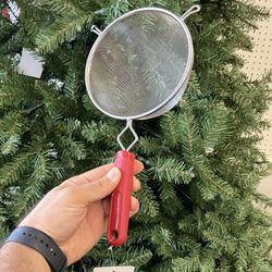 GoodCook PROfreshionals 6" Stainless Steel Mesh Strainer, Red