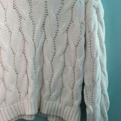 Suéter tejido blanco – estilo cozy