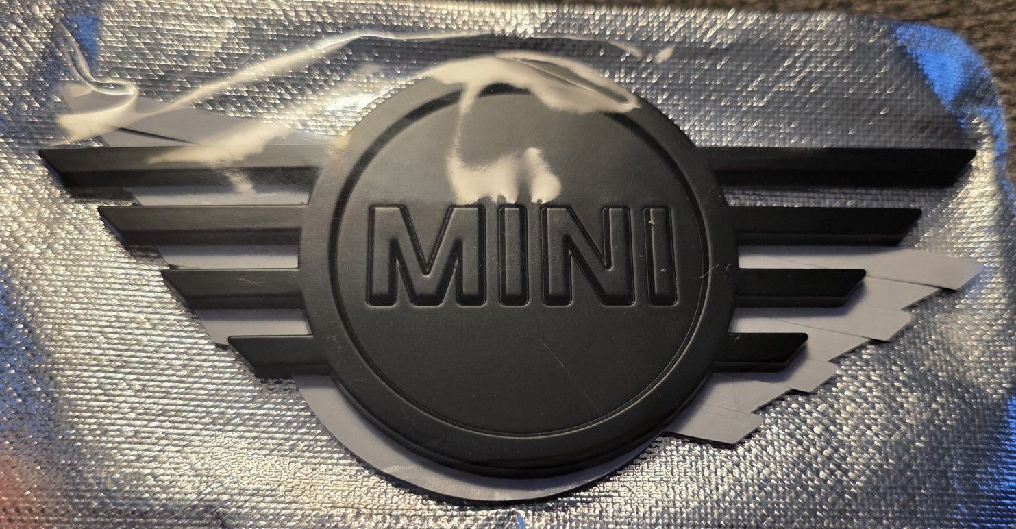 1 Matte Black Mini Cooper Badge Emblem Adhesive Back See All 12 Photos Sold Separately SHIPPING Is AVAILABLE