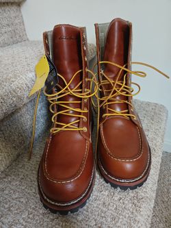 NEW Eddie Bauer K-8 10 D 8 Inch Waterproof Vibram Welted Leather Boots