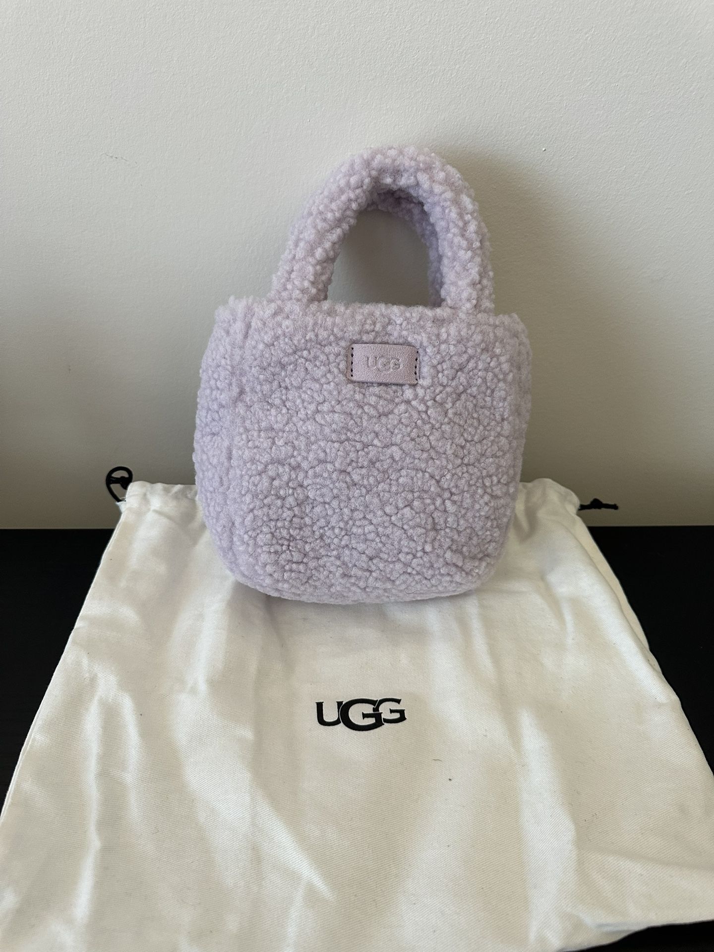 Light purple fluffy UGG purse