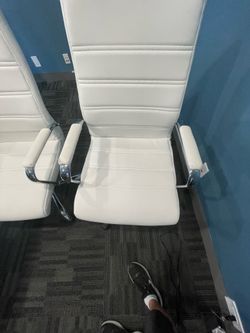 White Rolling Office Chairs ($10 Each)