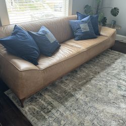Mid Century Modern Leather Sofa