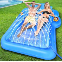 Inflatable Tanning Lounger Float W/ Sprinkler *Brand New*