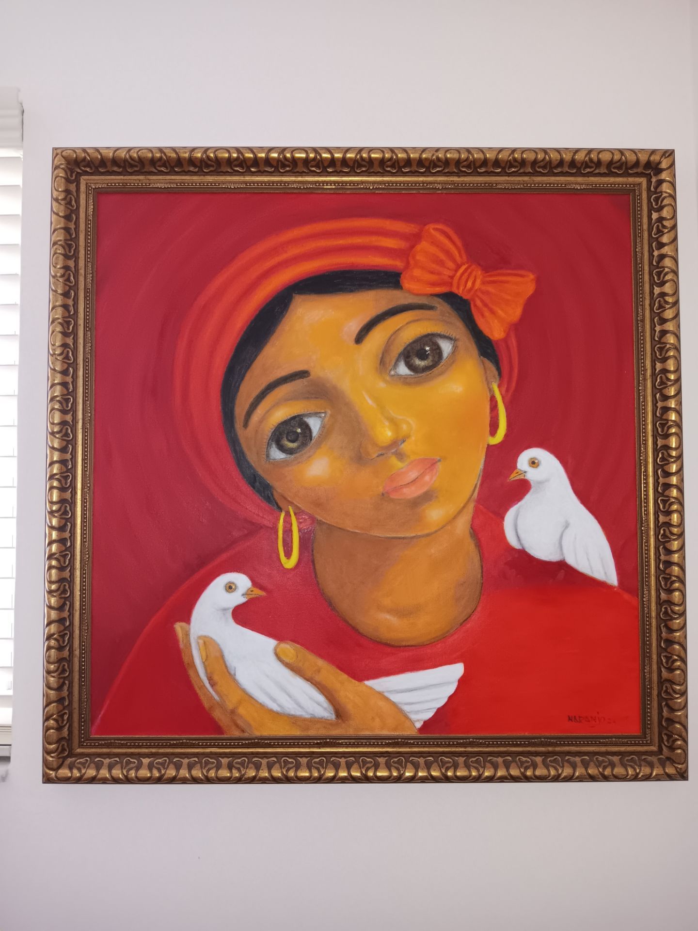 Pintura auténtica en óleo