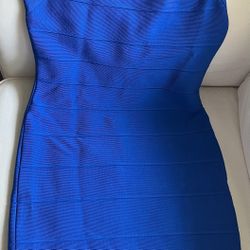 Herve Leger Paris Blue Dress