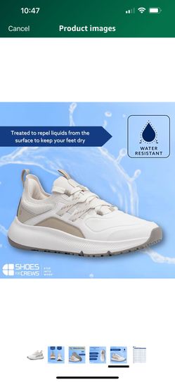 LILA Women's Slip-Resistant Work Sneakers – Stylish, Water-Resistant, Non-Slip Shoes with Revive Cushioning – Comfortable Footwear for Food Service, H