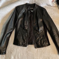 Express Faux Leather Zip Jacket