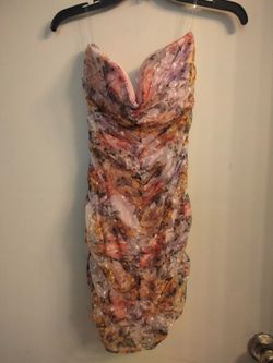 TOP 10 strapless floral mini dress size L