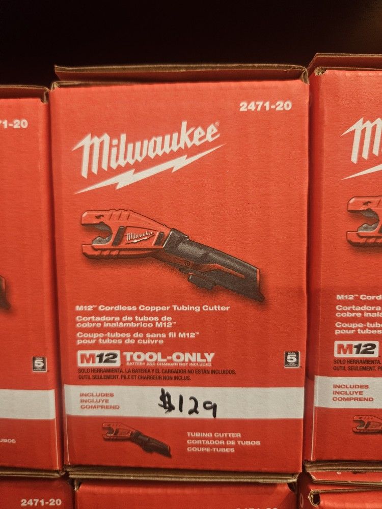Milwaukee M12 Cordless Copper Tubing Cutter Tool Only