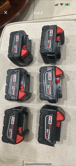 Milwaukee M18 RedLithium XC5.0 Batteries  Each $65