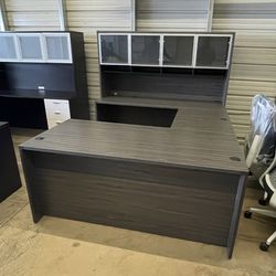 Office Furniture U Shaped Desk With Hutch 