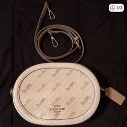 COACH Authentic Camera Bag With Horse And Carriage Dot Print