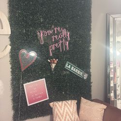 Small couch and decor