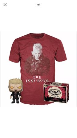 Funko pop exclusive t shirt and bobblehead frog brothers lost boys