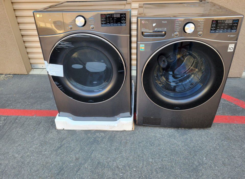 New LG thinQ front load washer and  dryer