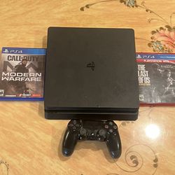 PS4 Slim 1 TB With Controller And Games 