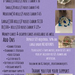 Money Bouquets / Flower Bouquets 