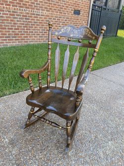 Vintage Solid Wood Rocking Chair