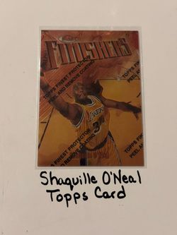 Shaquille O’Neal Los Angeles Lakers Hall of Fame Center Topps Card.