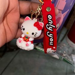 Hello Kitty Keychain Red