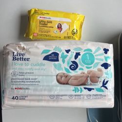 Diapers size 1 And Wipes $7 Bundle