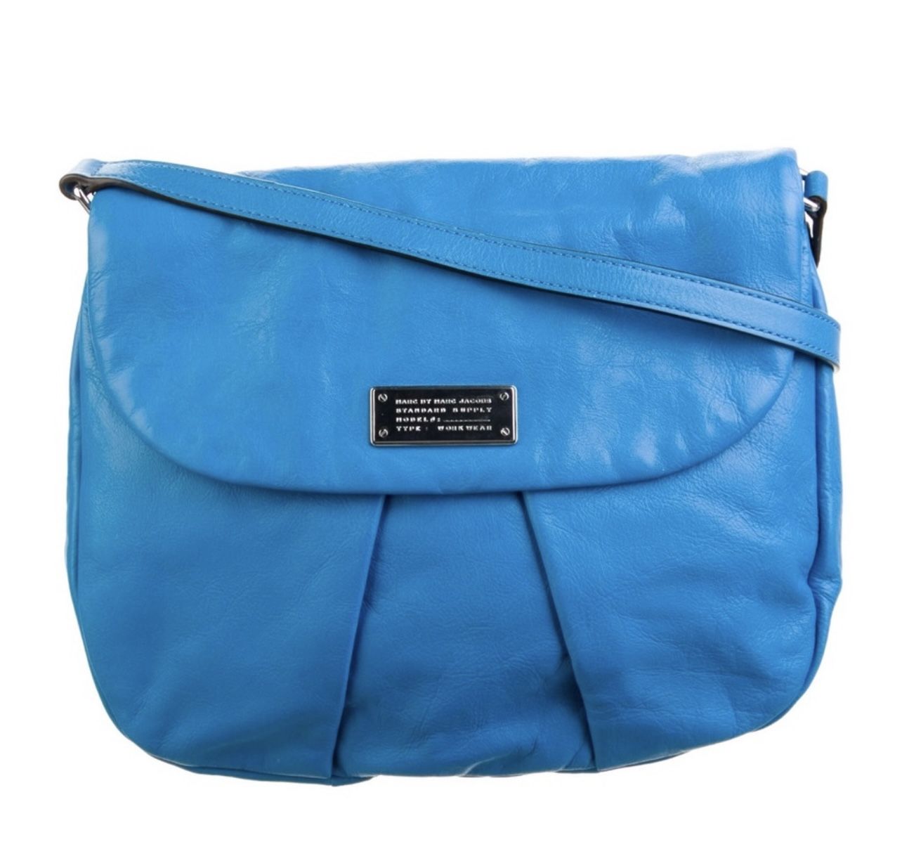 Marc by Marc Jacobs Marchive Messenger Shoulder Crossbody Blue Leather Bag.