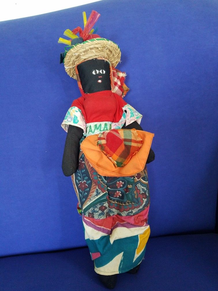 Vintage Hand Sewn Jamaican Doll