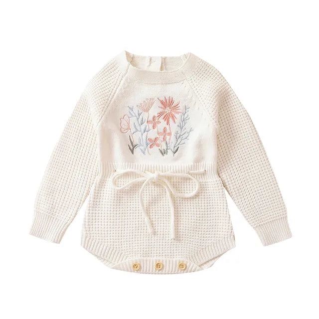 Hazel and Bo MEADOW Knitted Romper size 0-6 months