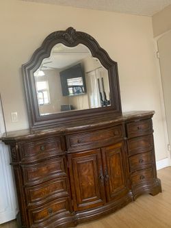 King Size Marble Top Bedroom Set