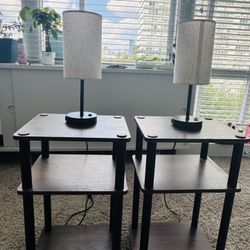 2 End Tables w/ Lamps – $50 (Set)