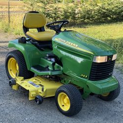 John Deere 345 Riding Lawn Tractor Mower 54” Power Lift, Steering K71 Transmission 