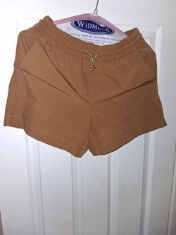 Tan Casual Drawstring Shorts