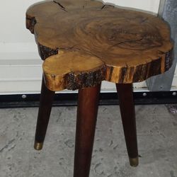 Wooden Three Leg Stool/Small Table. Like Two Feet High