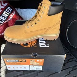 Timberland Direct Attach 6 Inch Steel Toe Waterproof Work Boots Men’s Size 11.5 Tan Color