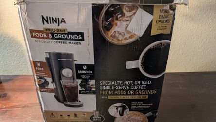 Ninja Coffee Maker, Single Serve, Brew with Coffee Pods and Grounds PB051